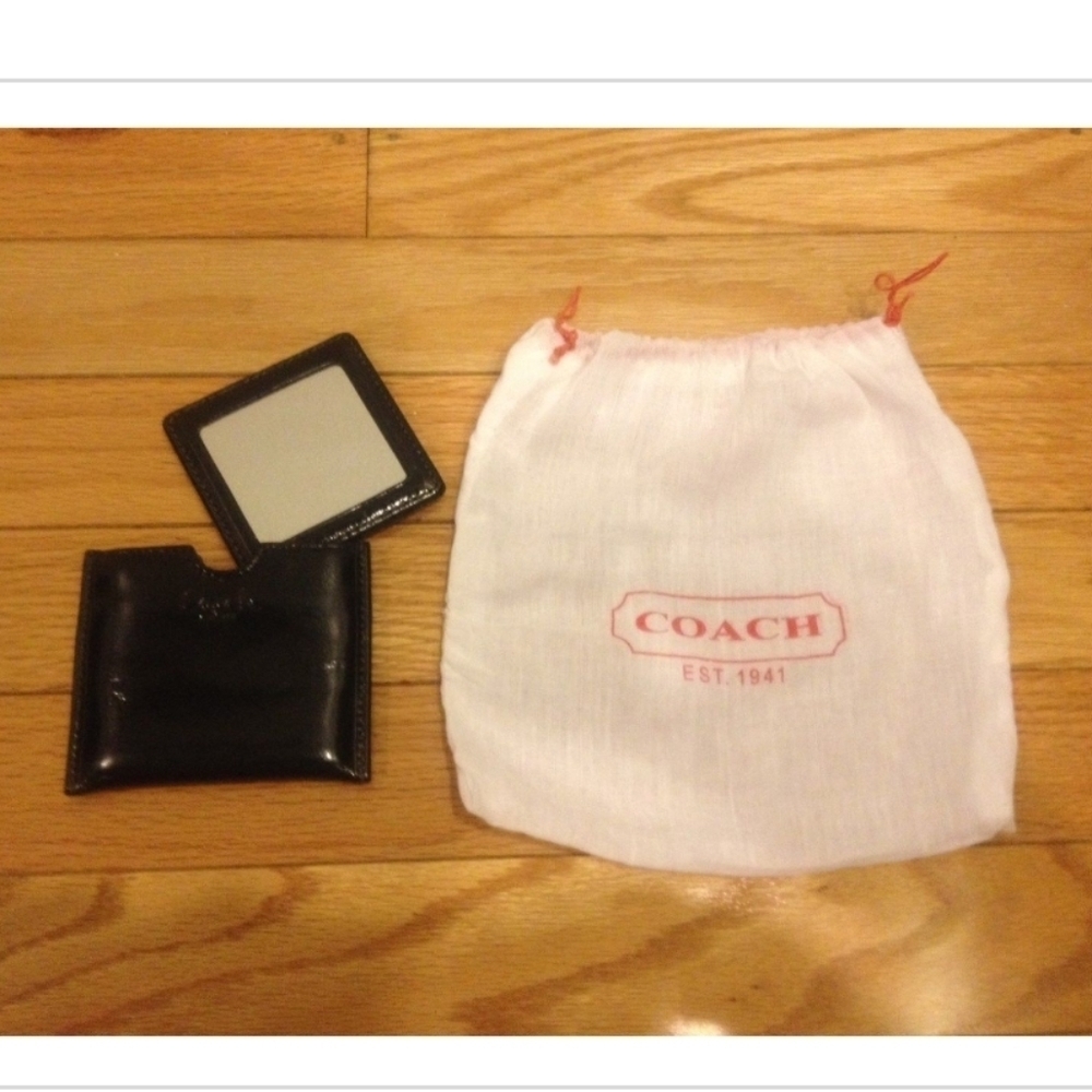 AUTHENTIC COACH COMPACT MAKE UP MIRROR AND CASE